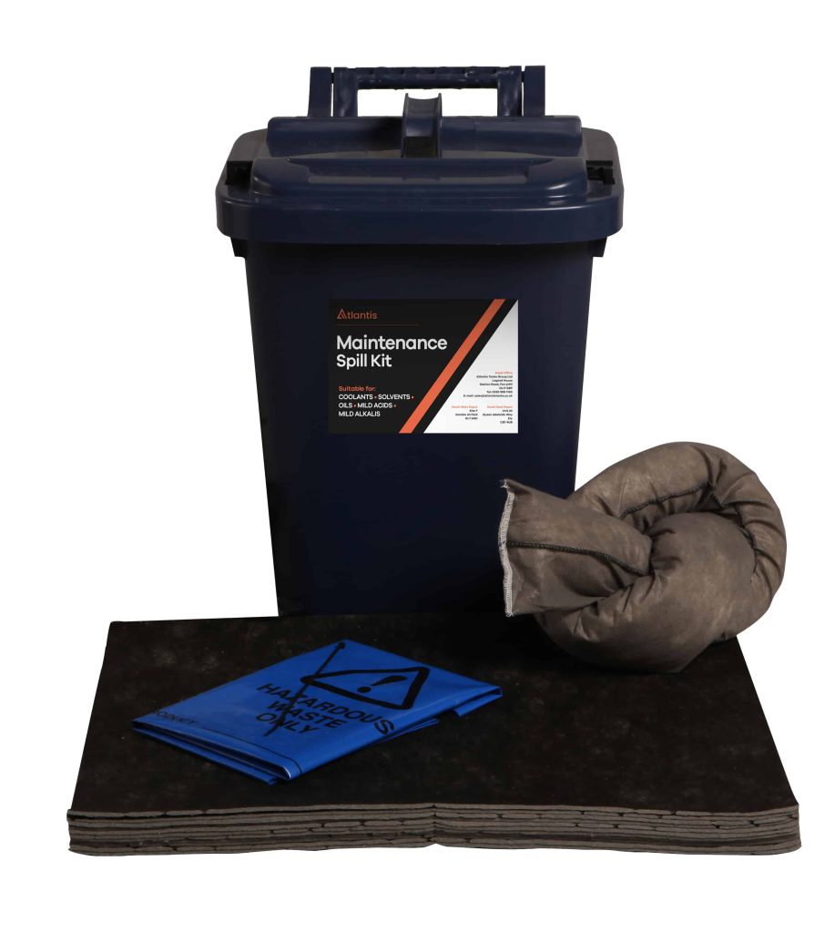 Maintenance Absorbent Spill Kit Litre Caddy Bin Oil And Fuel Spill