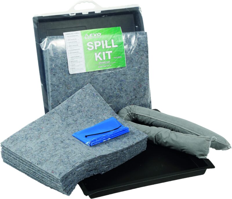 15 Litre Spill Kit With Flexi-tray - Oil And Fuel Spill Kits 