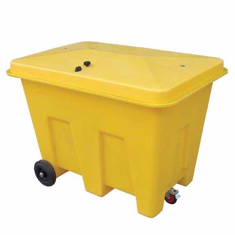 Poly Storage Bin on wheels with loose lid, 600ltr capacity - Oil and ...