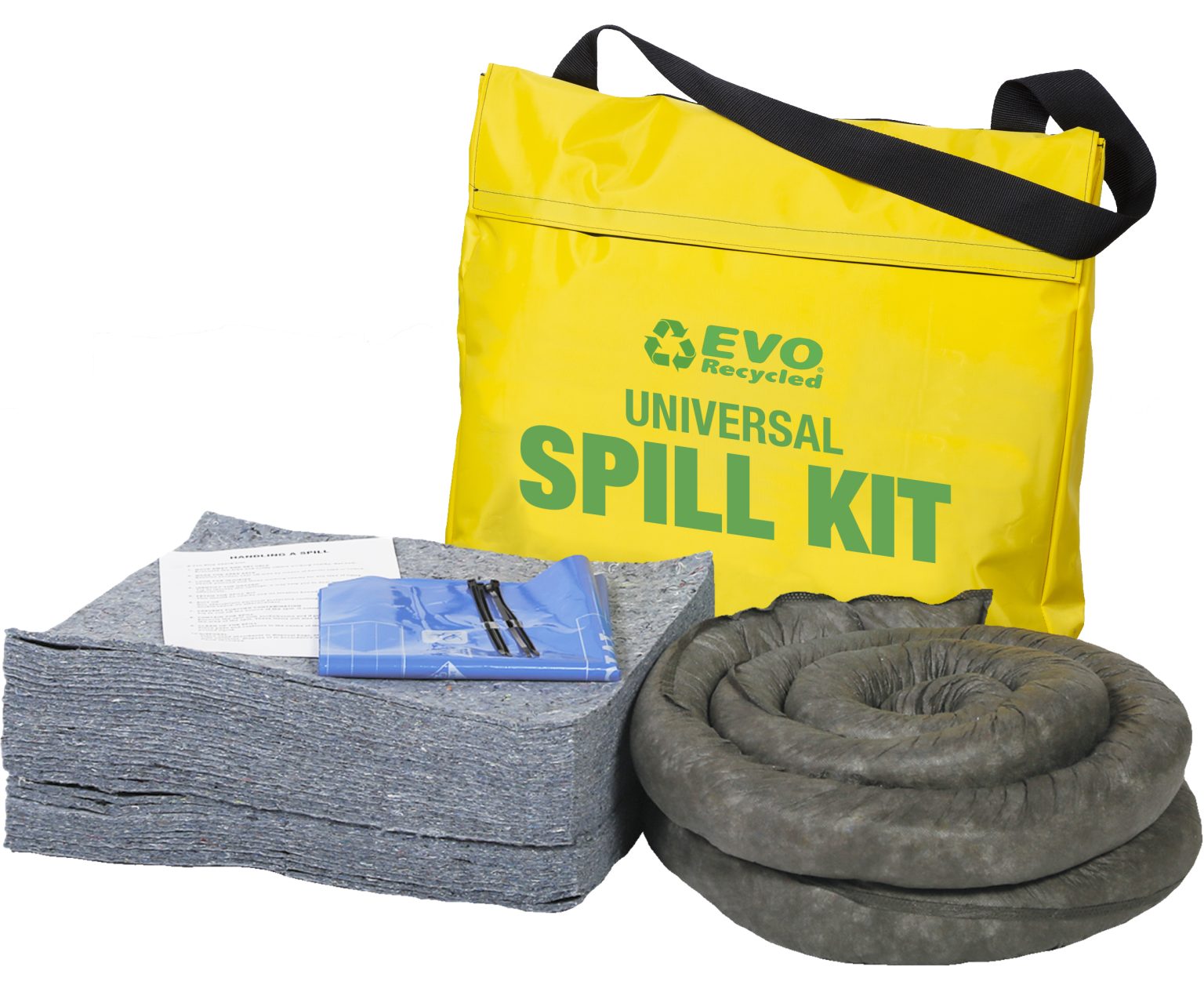 50 litre spill kit in Flap Bag with EVO absorbents Oil and Fuel Spill