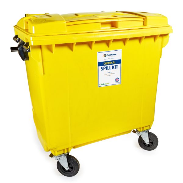 600L Chemical Spill Kit - 4 Wheeled Bin