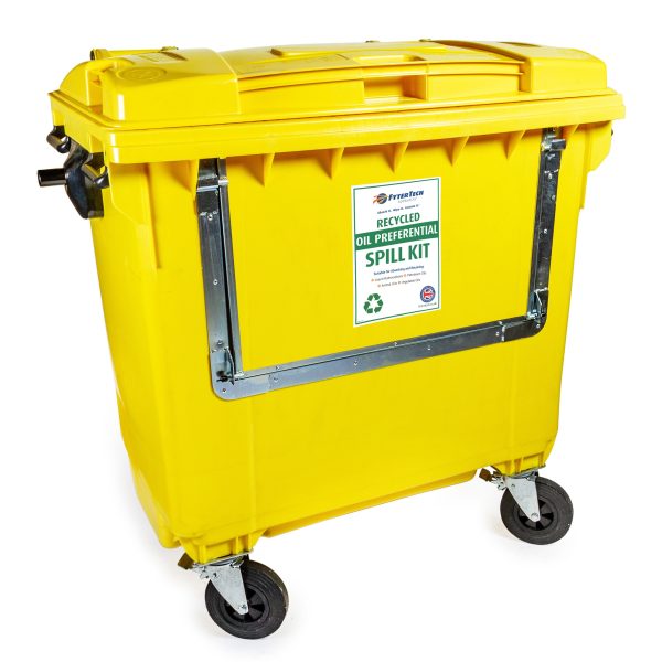 600L Recycled Oil Preferential Spill Kit - 4 Wheeled Bin DF